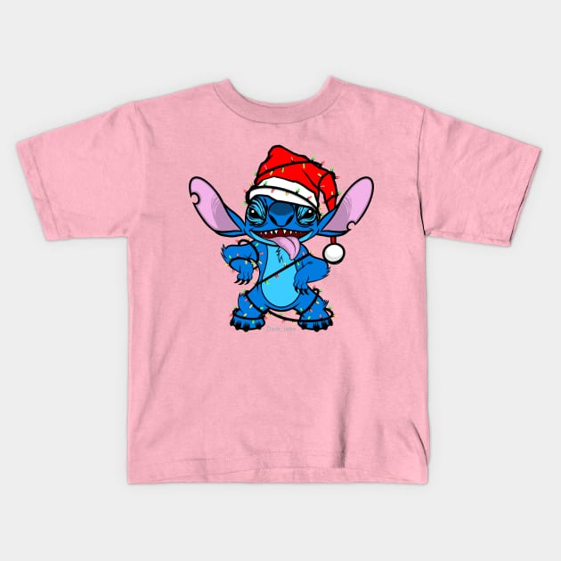 Christmas Stitch Kids T-Shirt by Dark_Inks